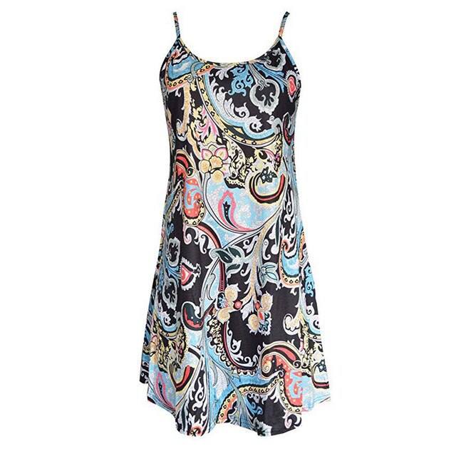 Vestidos Printed Backless Dress