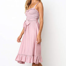 Load image into Gallery viewer, Long Cotton Midi Summer Dress