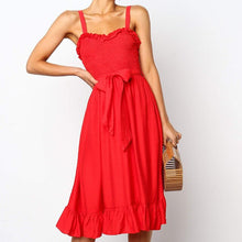 Load image into Gallery viewer, Long Cotton Midi Summer Dress