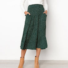 Load image into Gallery viewer, Printed Office Midi Skirt Female